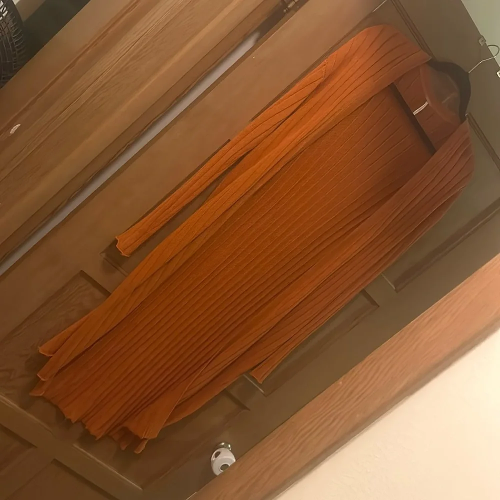 NWOT 🏷️ FREE PEOPLE burnt orange clay cardigan kimono sweater